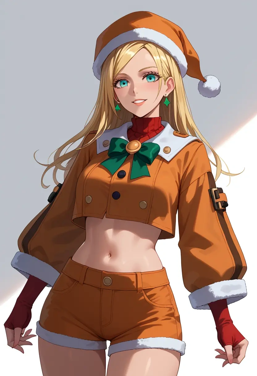 guilty_gear,millia_rage,Christmas,red velvet shorts  - 