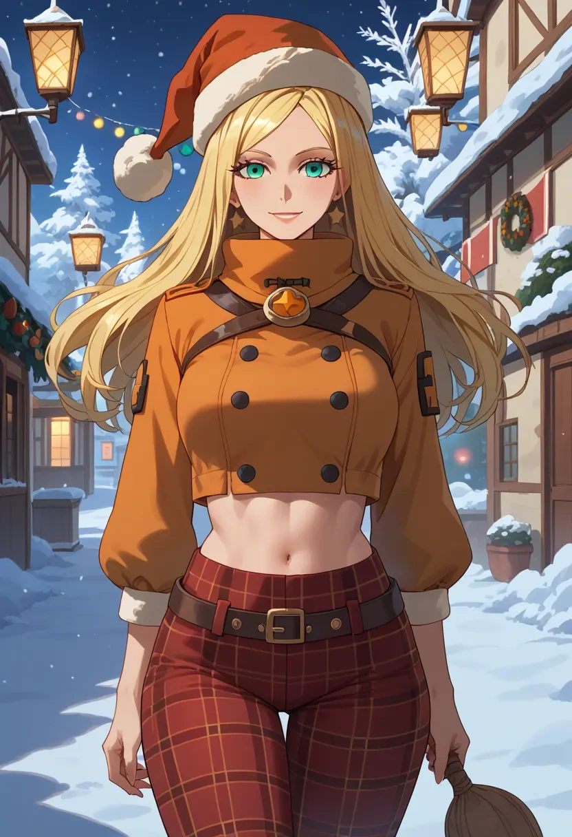 guilty_gear,millia_rage,Christmas,plaid trousers  - 