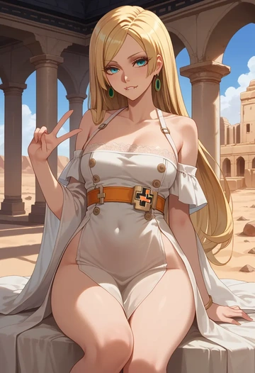 guilty_gear,millia_rage,silk slip dress  - AI generated anime art