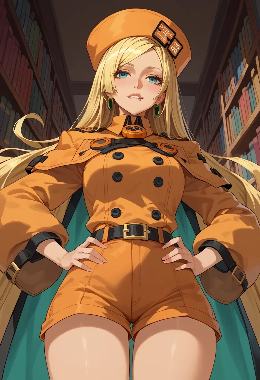 guilty_gear,millia_rage,graphic tee,shorts,sneakers  - 