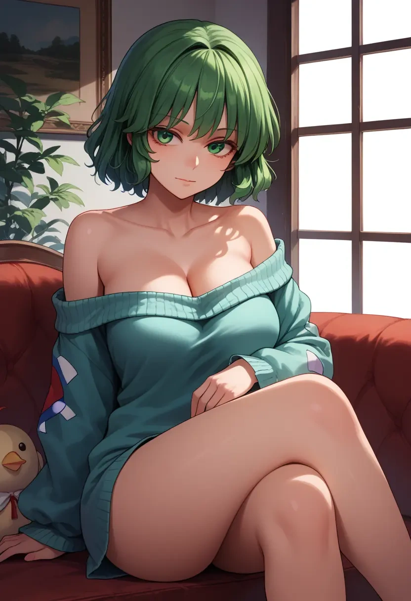 touhou,mima_(touhou),off-shoulder,sweater  - 