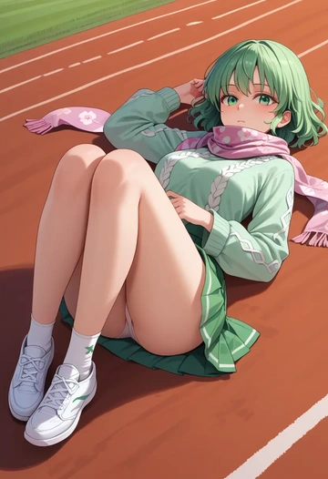 touhou,mima_(touhou),spring,student uniform,knit sweater  - AI generated anime art