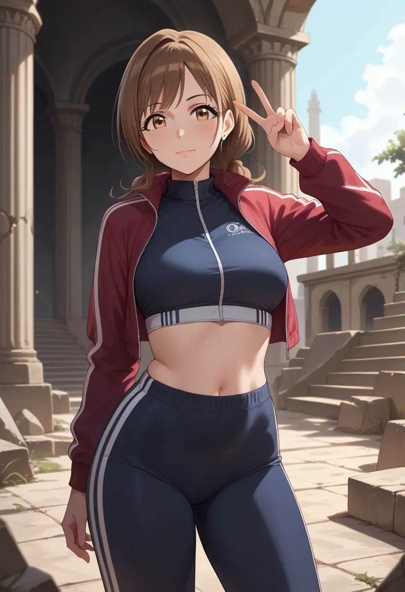 idolmaster,mimura_kanako,athletic,track suit  - 