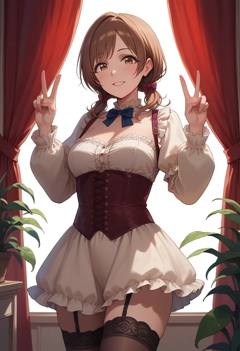 idolmaster,mimura_kanako,Victorian-era,stockings,sexy  - 