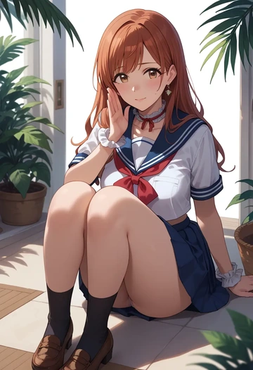 idolmaster,mimura_kanako,sailor, uniform  - AI generated anime art