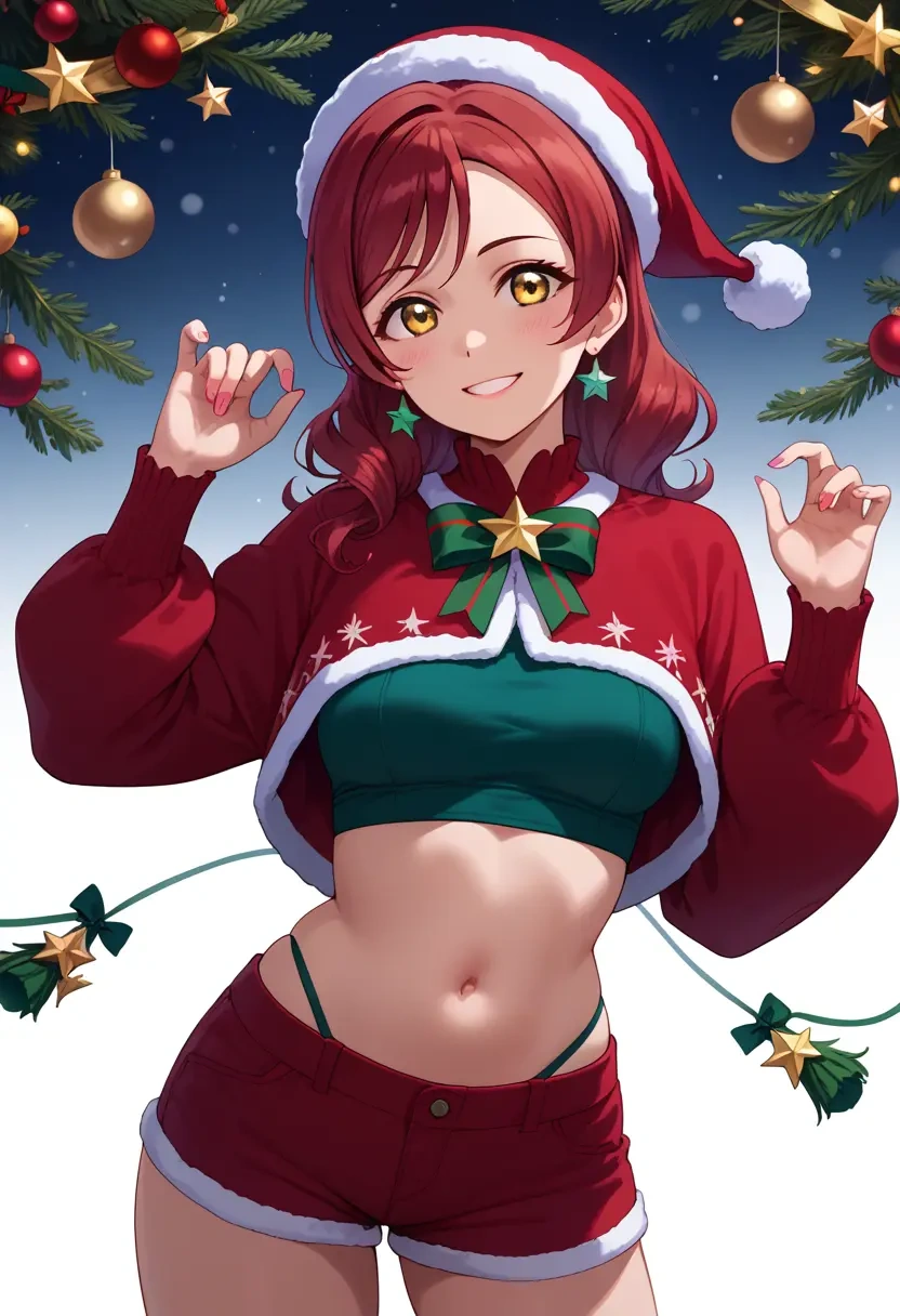 love_live,minami_kotori,Christmas,red velvet shorts  - 