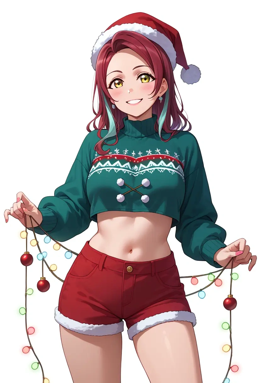 love_live,minami_kotori,Christmas,red velvet shorts  - 