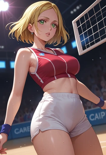 precure,minamino_kanade,volleyball uniform  - AI generated anime art