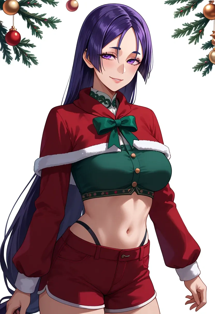 fate_(series),minamoto_no_raikou_(fate),Christmas,red velvet shorts  - 