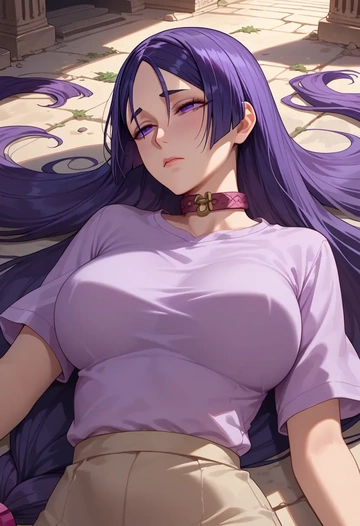 fate_(series),minamoto_no_raikou_(fate),polo shirt,tennis skirt  - AI generated anime art