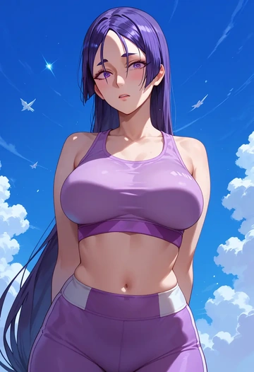 fate_(series),minamoto_no_raikou_(fate),tankini top,board shorts  - AI generated anime art