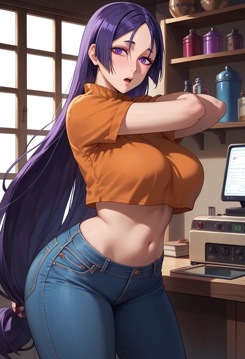 fate_(series),minamoto_no_raikou_(fate),crop top  - 