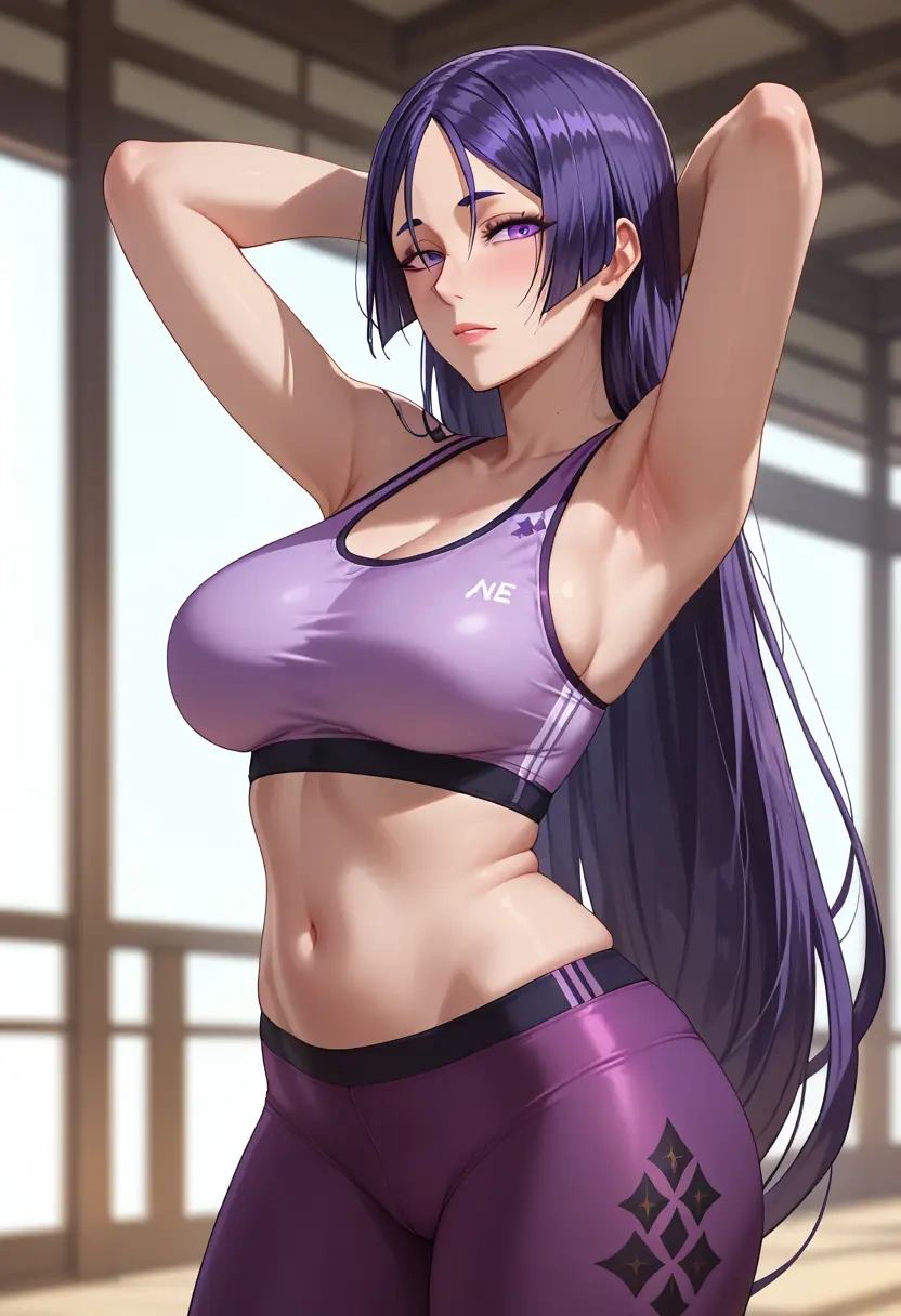 fate_(series),minamoto_no_raikou_(swimsuit_lancer)_(fate),yoga shorts, bra  - 