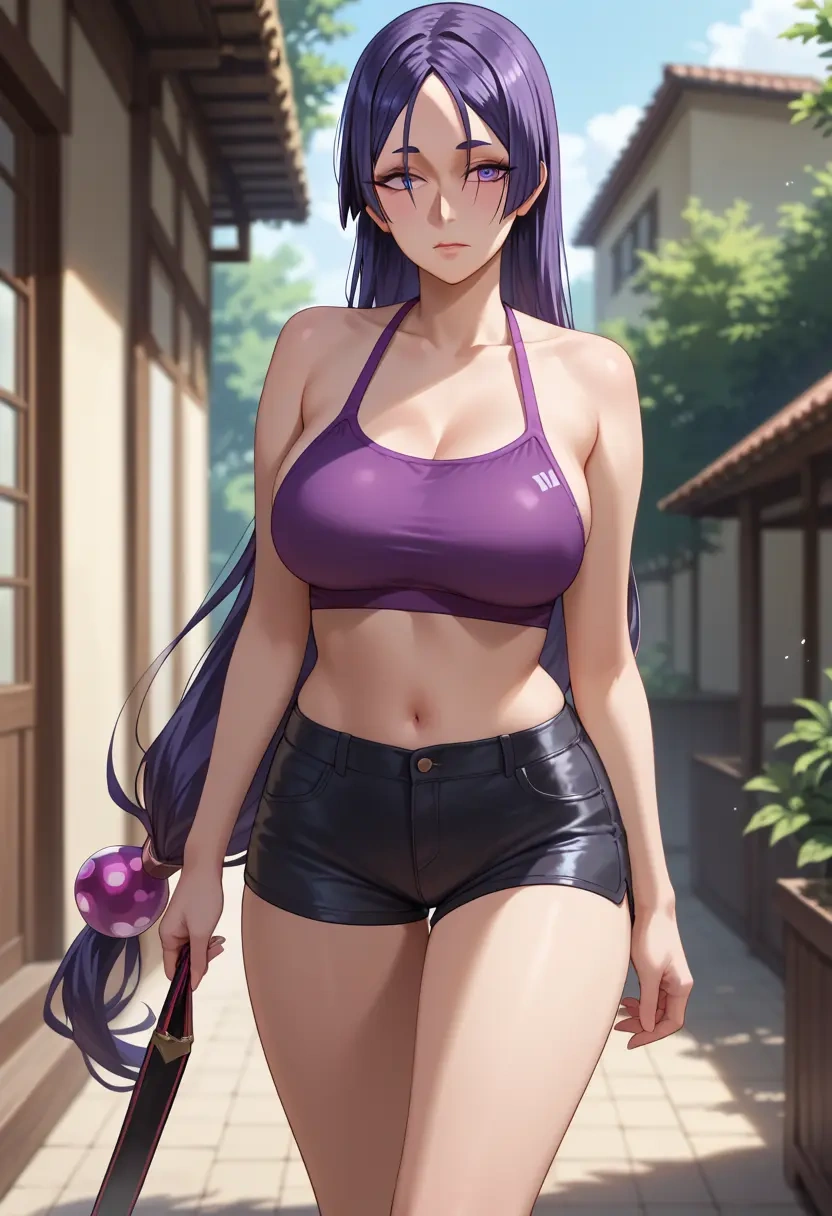 fate_(series),minamoto_no_raikou_(swimsuit_lancer)_(fate),leather,shorts  - 