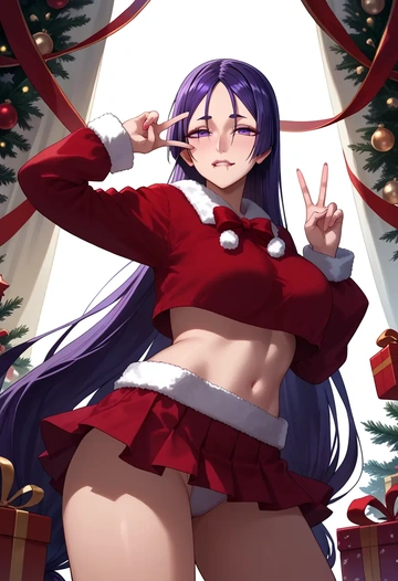 fate_(series),minamoto_no_raikou_(swimsuit_lancer)_(fate),Christmas,skirt  - AI generated anime art