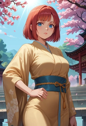 zombie_land_saga,minamoto_sakura,kimono  - AI generated anime art