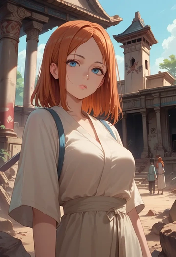 zombie_land_saga,minamoto_sakura,neon graffiti top,dolphin shorts  - AI generated anime art