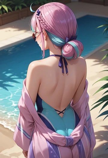 hololive,minato_aqua_(5th_costume),swimsuit,sexy  - AI generated anime art