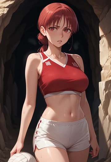 world_witches_series,minna-dietlinde_wilcke,volleyball uniform  - AI generated anime art