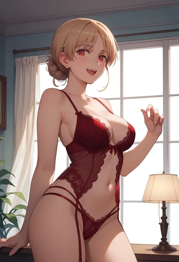 world_witches_series,minna-dietlinde_wilcke,lingerie  - AI generated anime art