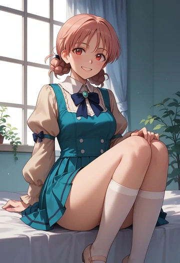 world_witches_series,minna-dietlinde_wilcke,spring,student uniform,blouse  - AI generated anime art