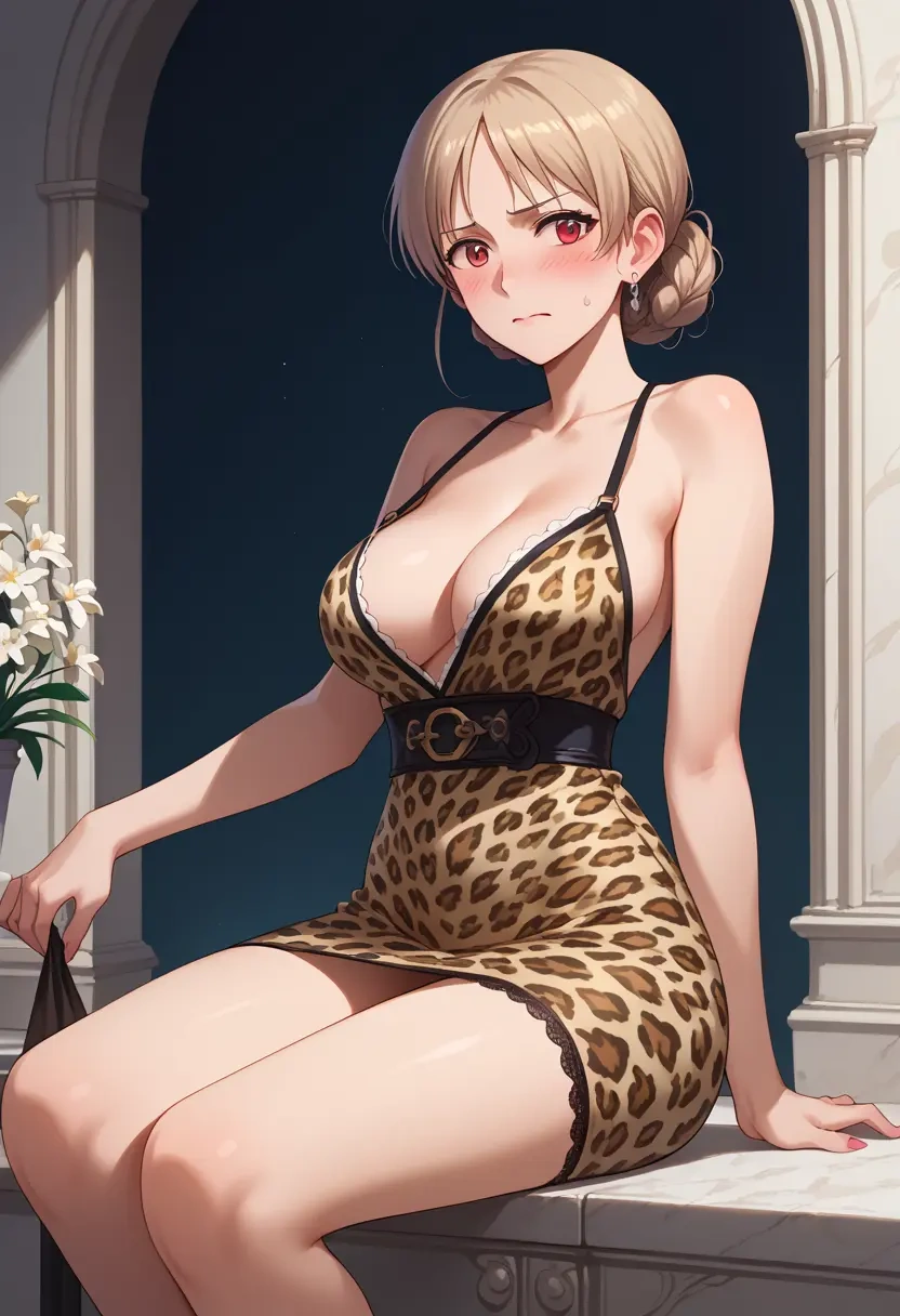 world_witches_series,minna-dietlinde_wilcke,leopard print,silk slip dress  - 