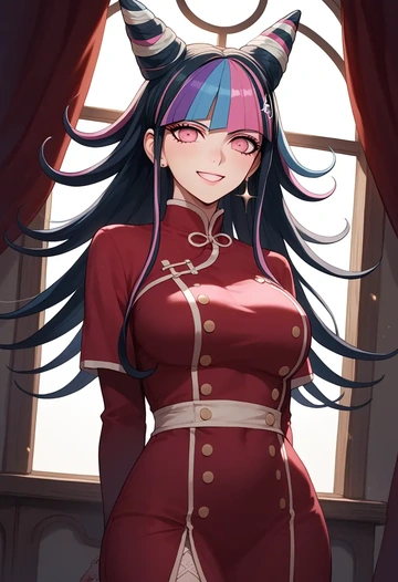 danganronpa_(series),mioda_ibuki,qipao  - AI generated anime art