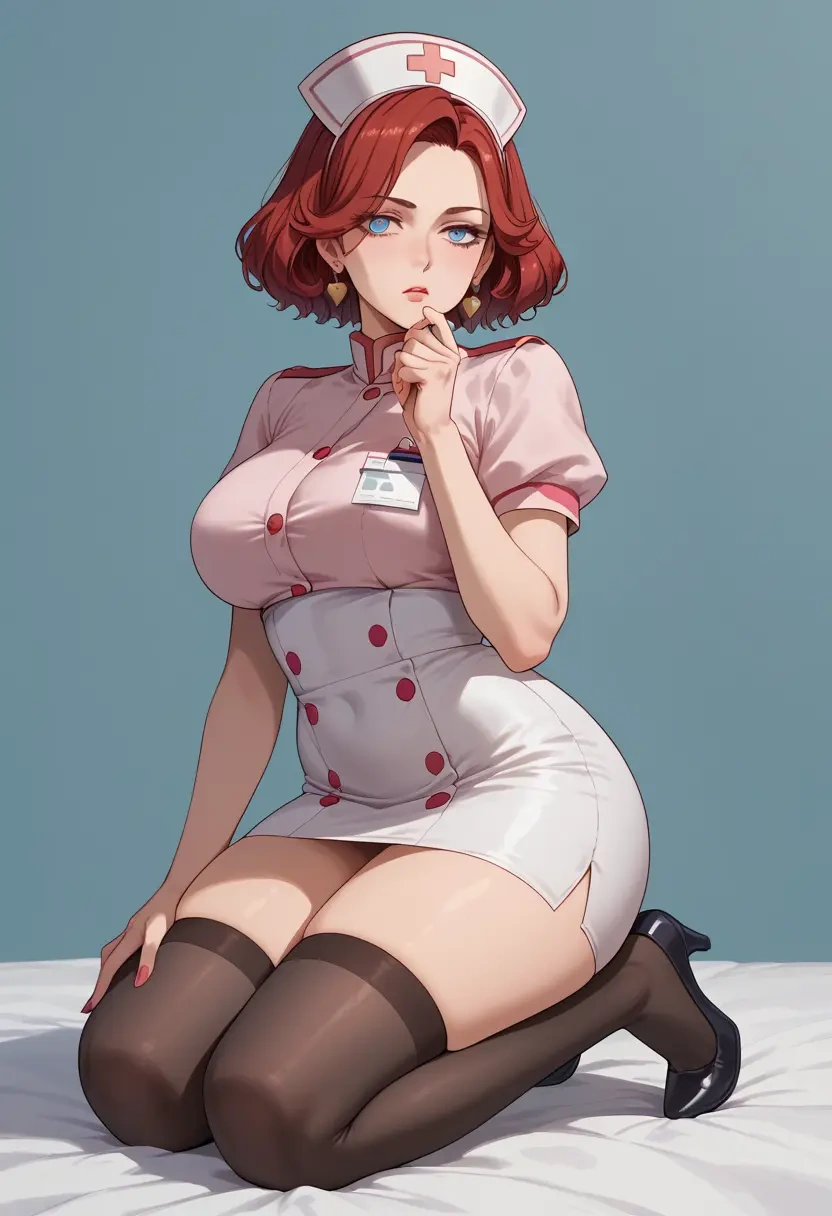 gundam,miorine_rembran,nurse pantyhose,mini skirt, sexy  - 