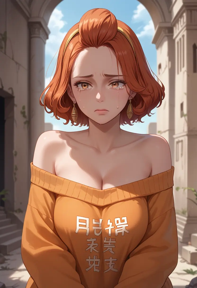 gundam,miorine_rembran,orange,sweater  - 