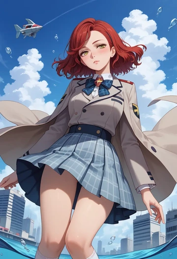 gundam,miorine_rembran,spring,student uniform,blazer  - AI generated anime art