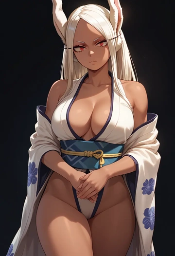 boku_no_hero_academia,mirko,kimono,sexy  - AI generated anime art