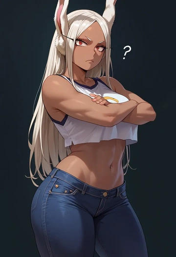 boku_no_hero_academia,mirko,crop top  - AI generated anime art