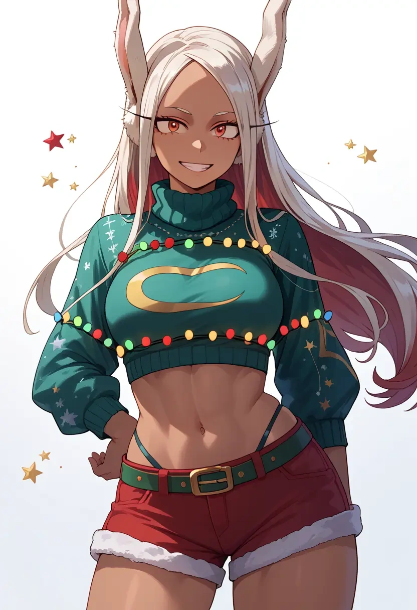 boku_no_hero_academia,mirko,Christmas,red velvet shorts  - 