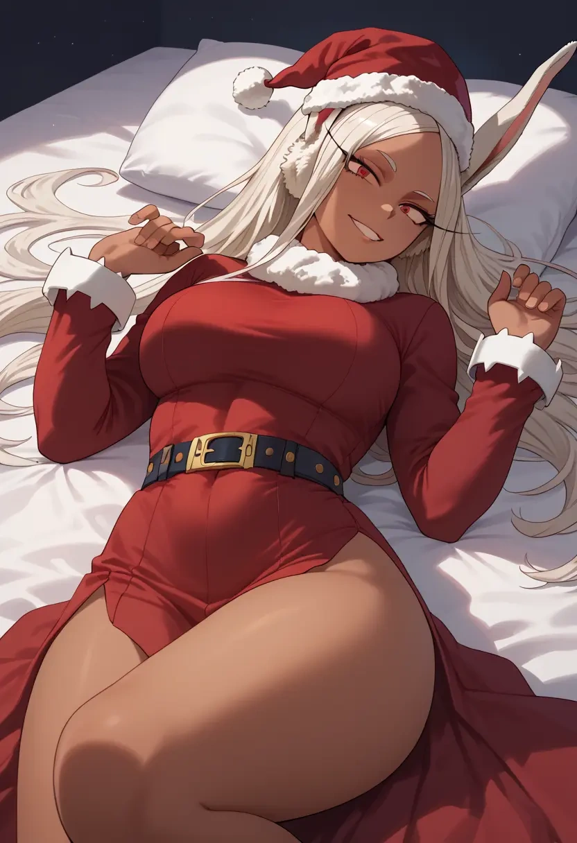 boku_no_hero_academia,mirko,Christmas,red velvet dress  - 