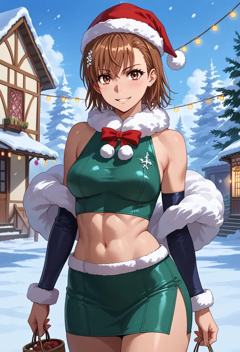 toaru_majutsu_no_index,misaka_mikoto,Christmas,dress  - 