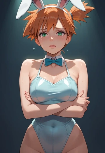 pokemon,misty_(pokemon),bunny girl, sexy  - AI generated anime art