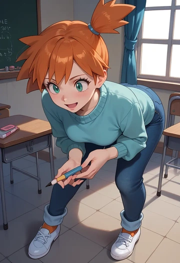 pokemon,misty_(pokemon),teacher  - AI generated anime art