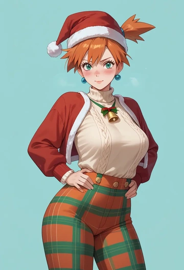 pokemon,misty_(pokemon),Christmas  - AI generated anime art