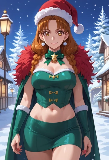 precure,misumi_nagisa,Christmas,dress  - AI generated anime art