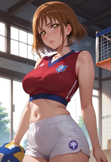 precure,misumi_nagisa,volleyball uniform  - AI generated anime art