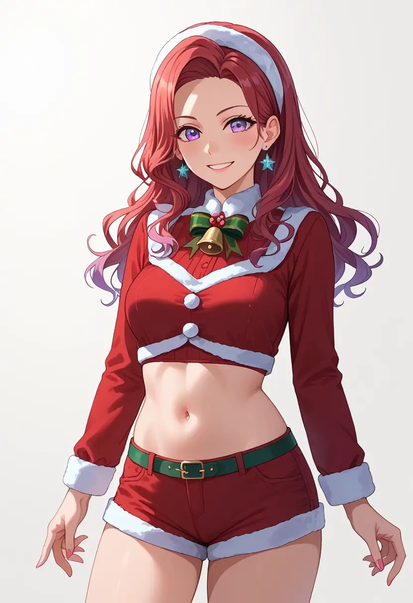 bang_dream,mitake_ran,Christmas,red velvet shorts  - 