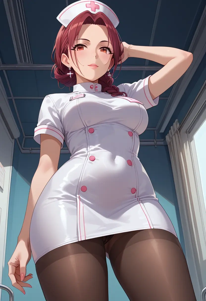 idolmaster,miura_azusa,nurse pantyhose,mini skirt, sexy  - 