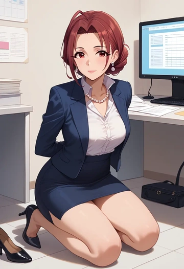 idolmaster,miura_azusa,OL  - AI generated anime art