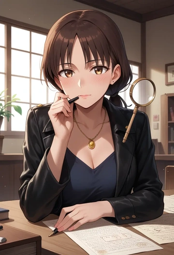 world_witches_series,miyafuji_yoshika,detective  - AI generated anime art