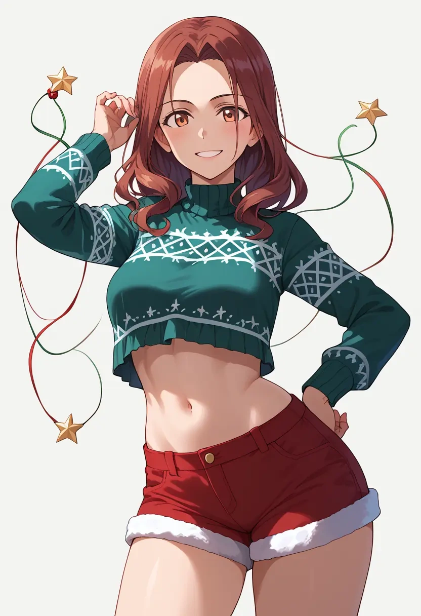 world_witches_series,miyafuji_yoshika,Christmas,red velvet shorts  - 