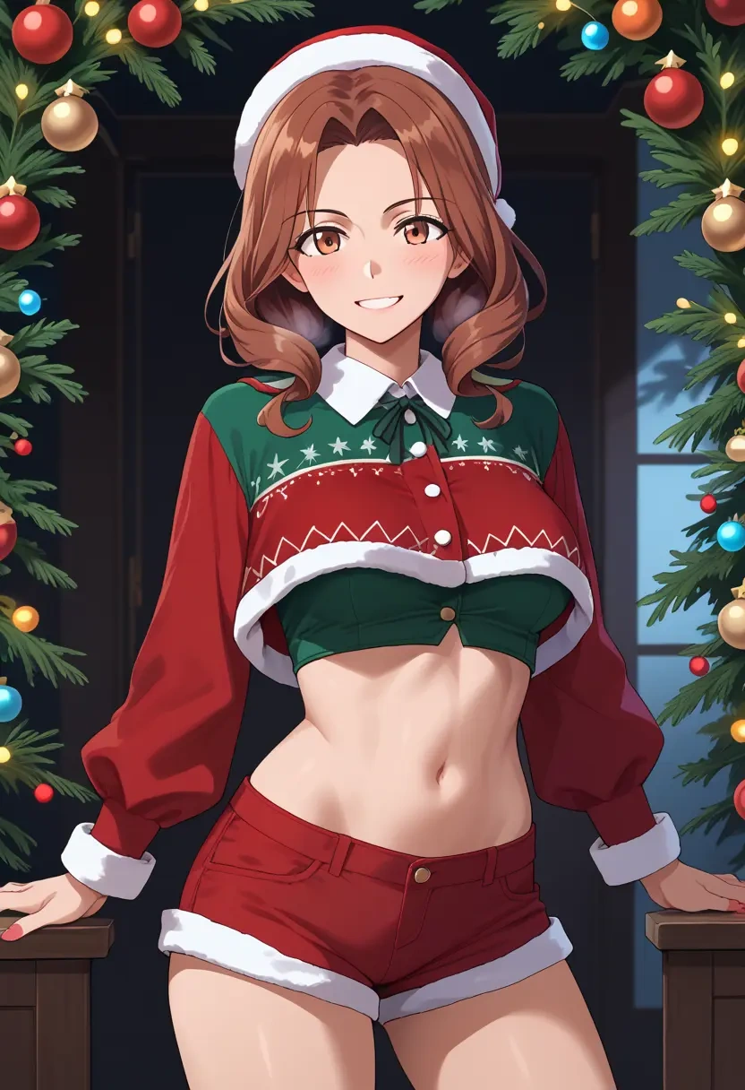 world_witches_series,miyafuji_yoshika,Christmas,red velvet shorts  - 