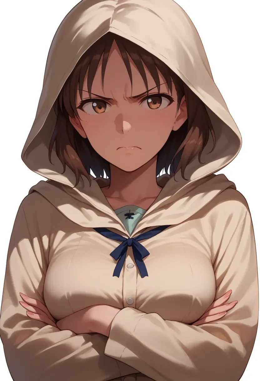 world_witches_series,miyafuji_yoshika,crop windbreaker,shorts  - 