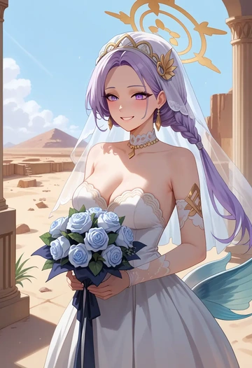 blue_archive,miyako_(blue_archive),wedding  - AI generated anime art