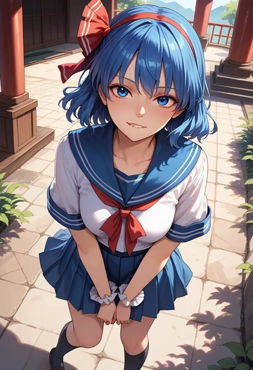 touhou,miyako_yoshika,sailor, uniform  - AI generated anime art