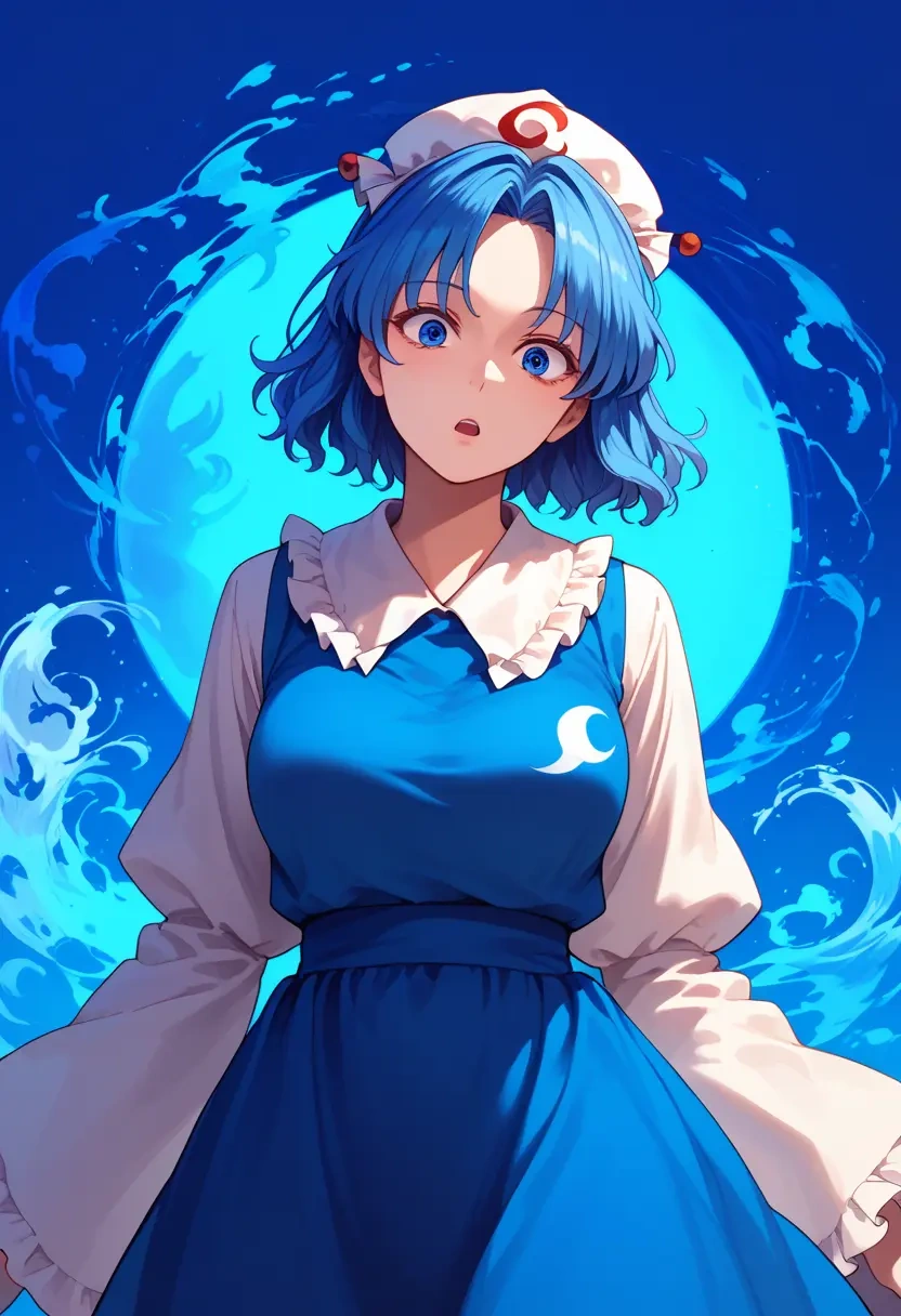 touhou,miyako_yoshika,abstract art blouse,dolphin shorts  - 